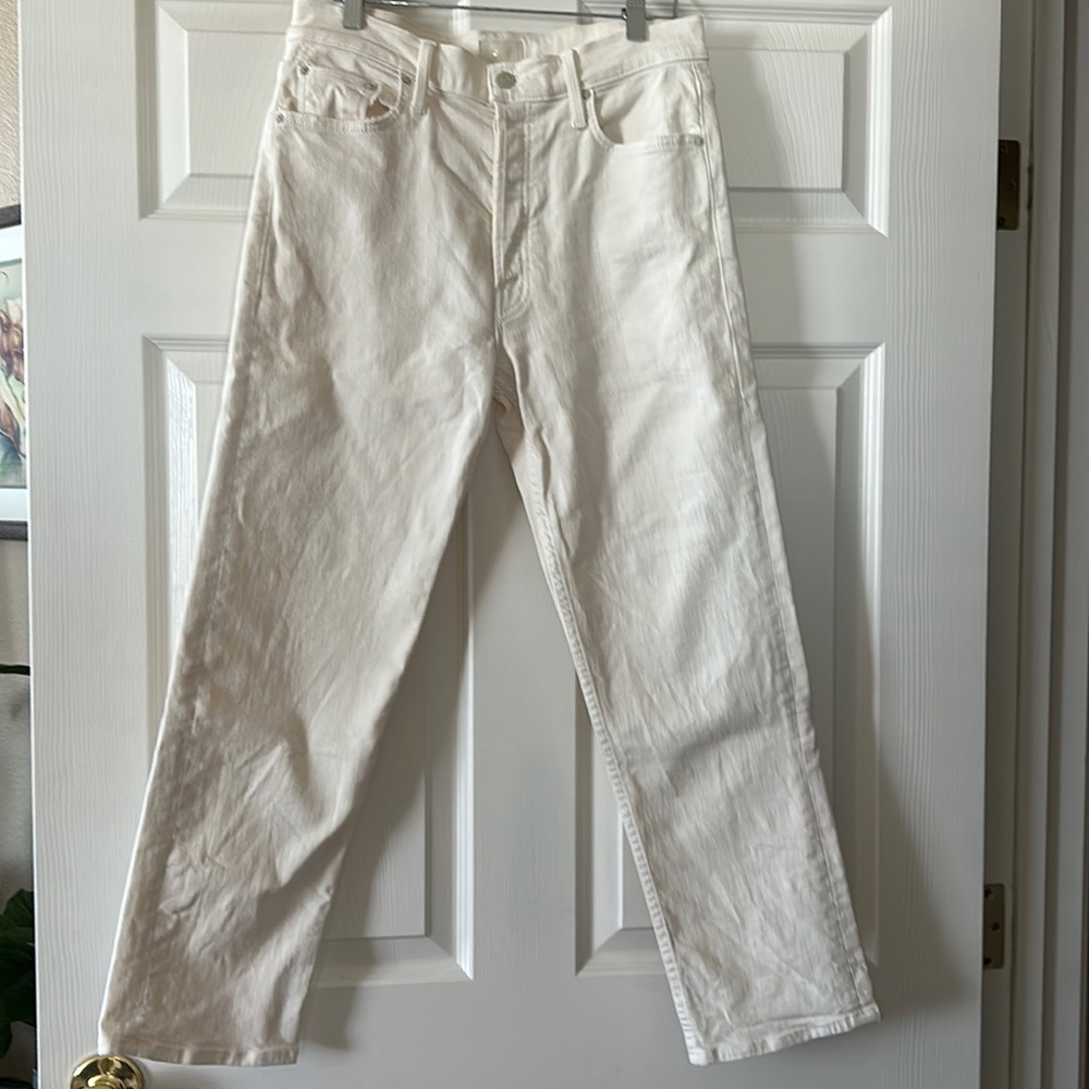 Mother Denim The Tomcat in Cream Puffs, Size 30